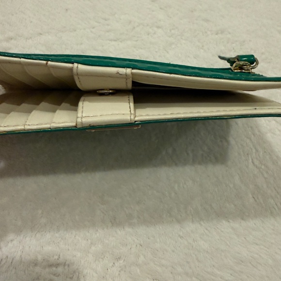 Kate Spade New York Leather Wallet Women’s Zip Around Card Holder Emerald Green - Picture 5 of 14